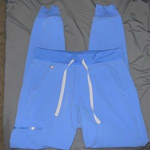 FIGS. small/tall joggers light blue